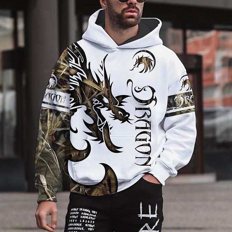 New Trendy Domineering Tiger 3D Digital Printing Men&#039;s Personalized Novelty Hoodie Sweatshirt
